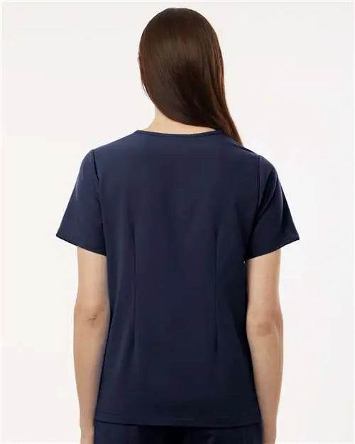 Jaanuu W10001 Women’s Rhena Essential 1-pocket Scrub V-neck Top - Midnight Navy