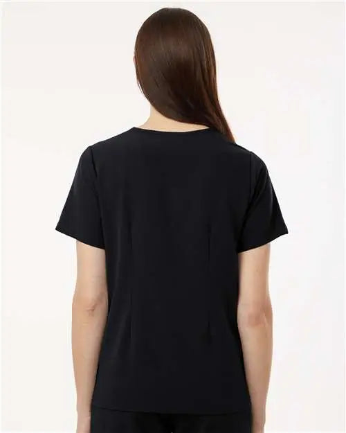 Jaanuu W10001 Women’s Rhena Essential 1-pocket Scrub V-neck Top - Black