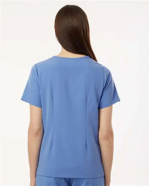 Jaanuu W10001 Women’s Rhena Essential 1-pocket Scrub V-neck Top - Ceil Blue