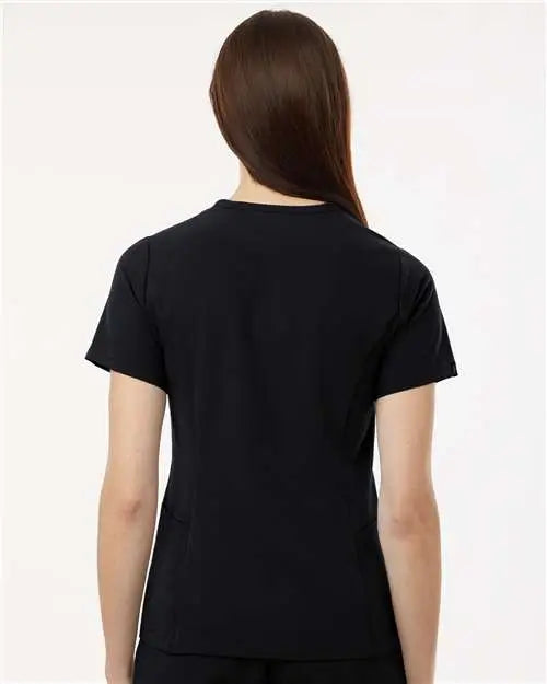 Jaanuu W10003 Women’s Calix Fit & Flare Scrub V-neck Top - Black