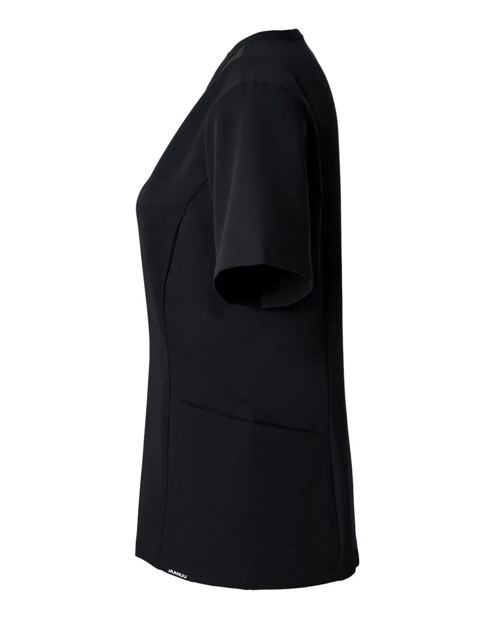 Jaanuu W10003 Women’s Calix Fit & Flare Scrub V-neck Top - Black