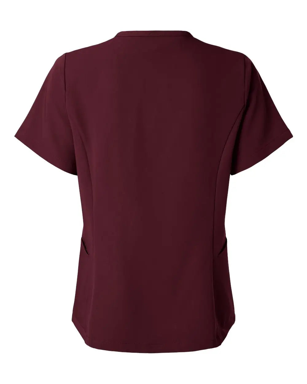 Jaanuu W10003 Women’s Calix Fit & Flare Scrub V-neck Top - Burgundy