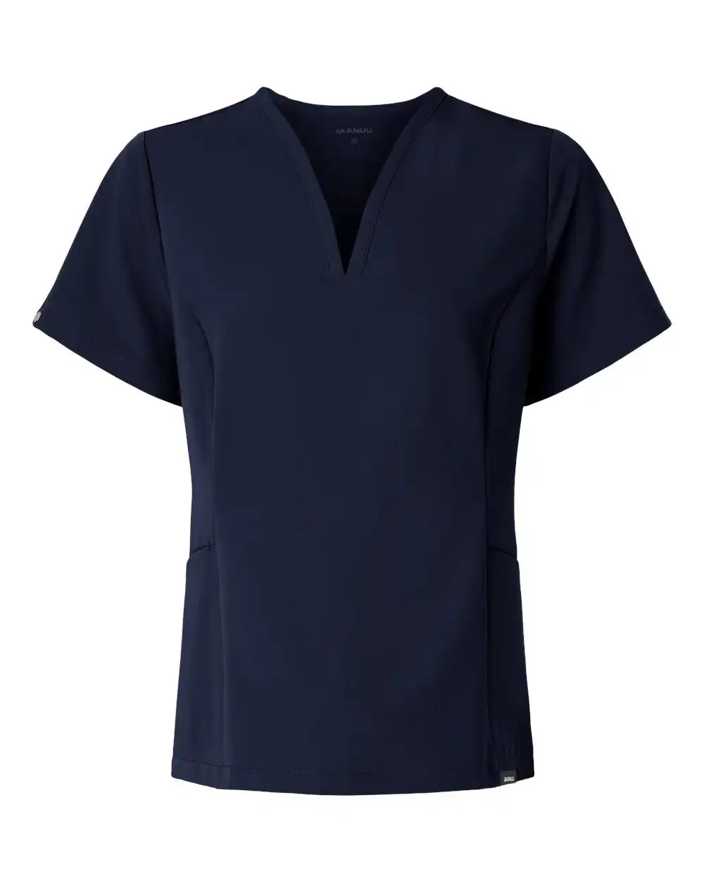 Jaanuu W10003 Women’s Calix Fit & Flare Scrub V-neck Top - Midnight Navy - Xs