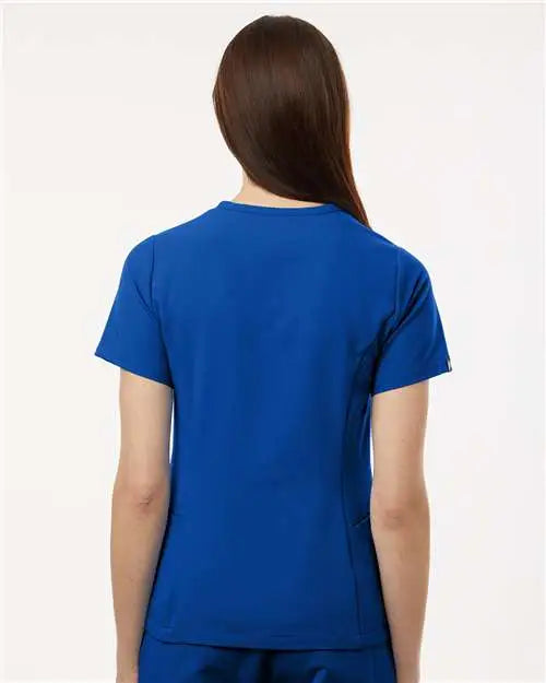 Jaanuu W10003 Women’s Calix Fit & Flare Scrub V-neck Top - Royal Blue