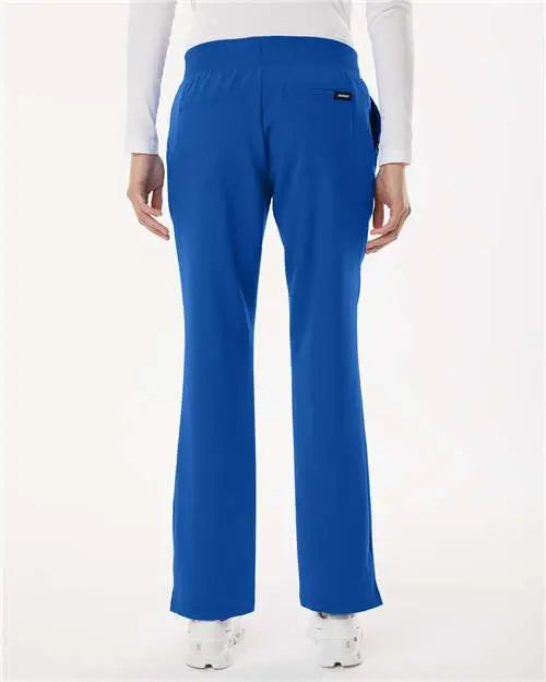 Jaanuu W20001p Women’s Xenos Essential Knit-waist Scrub Pants - Petite Sizes - Royal Blue