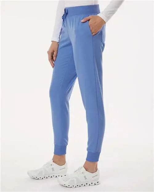 Jaanuu W20003p Women’s Silex Knit-waist Scrub Joggers - Petite Sizes - Ceil Blue