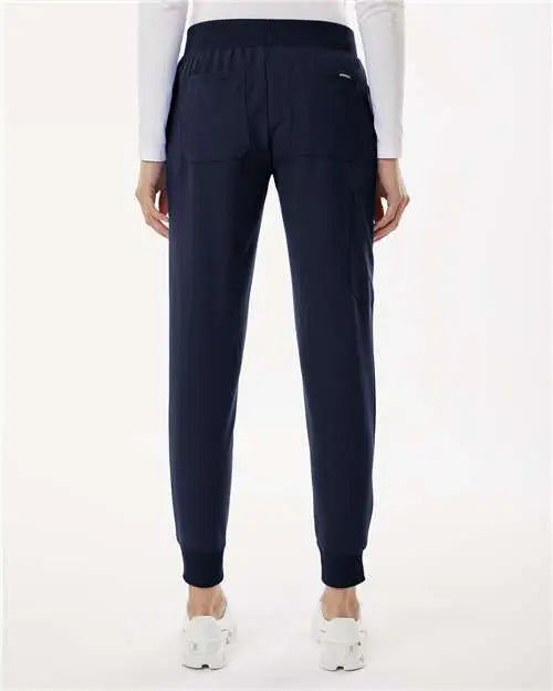 Jaanuu W20003p Women’s Silex Knit-waist Scrub Joggers - Petite Sizes - Midnight Navy
