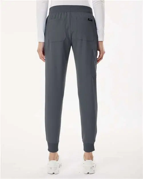 Jaanuu W20003p Women’s Silex Knit-waist Scrub Joggers - Petite Sizes - Carbon Gray