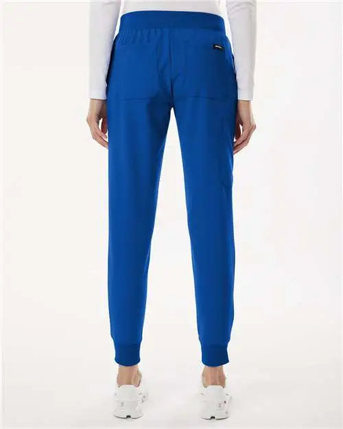 Jaanuu W20003p Women’s Silex Knit-waist Scrub Joggers - Petite Sizes - Royal Blue