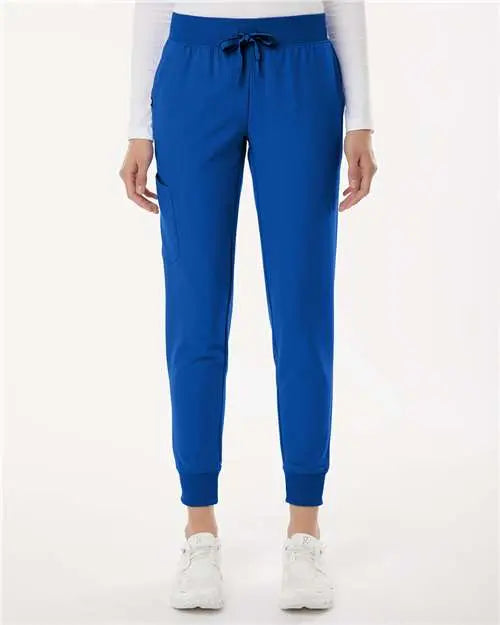 Jaanuu W20003p Women’s Silex Knit-waist Scrub Joggers - Petite Sizes - Royal Blue