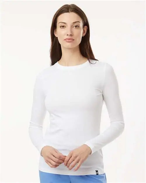 Jaanuu W30002u Women’s Regenx Cotton Underscrub Long Sleeve T-shirt - White