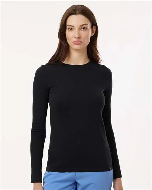 Jaanuu W30002u Women’s Regenx Cotton Underscrub Long Sleeve T-shirt - Black