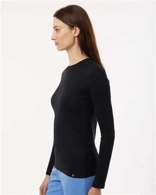 Jaanuu W30002u Women’s Regenx Cotton Underscrub Long Sleeve T-shirt - Black