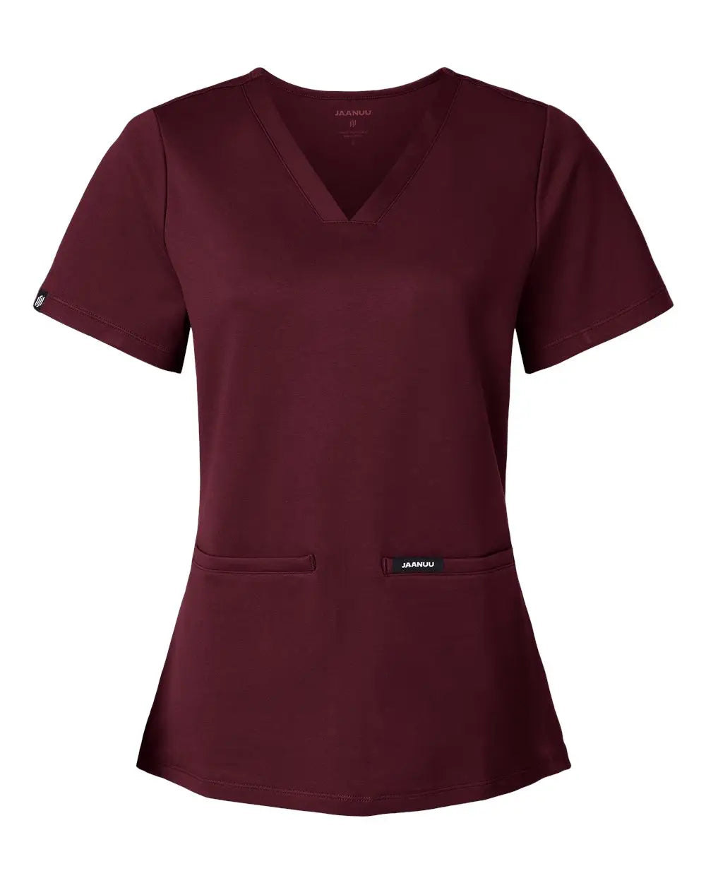 Jaanuu W30003 Women’s Cesi Ultrasoft Scrub V-neck Top - Burgundy