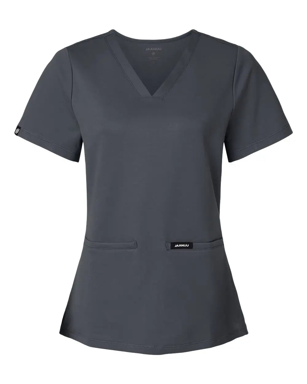 Jaanuu W30003 Women’s Cesi Ultrasoft Scrub V-neck Top - Carbon Gray - Adult Xs