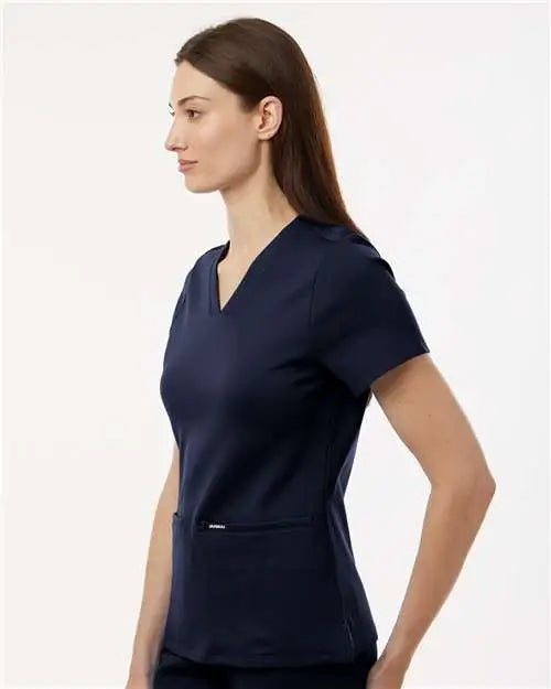 Jaanuu W30003 Women’s Cesi Ultrasoft Scrub V-neck Top - Midnight Navy