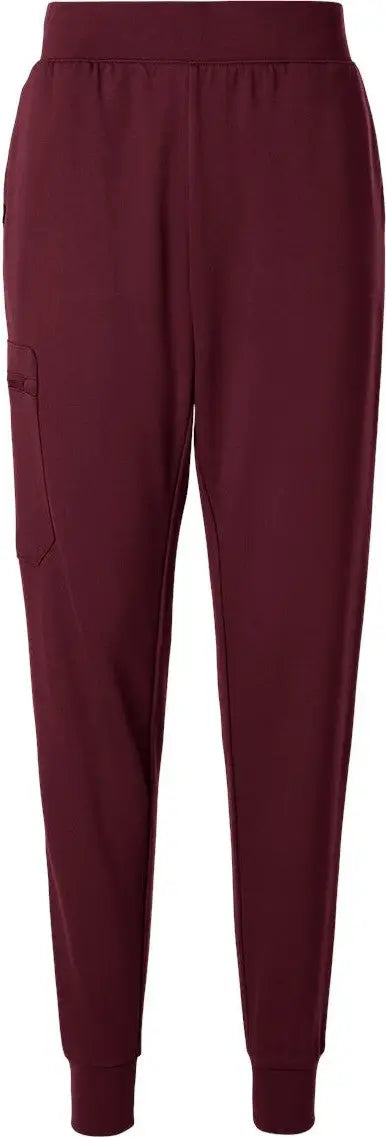 Jaanuu W40001p Women’s Rubi Ultrasoft Scrub Joggers - Petite Sizes - Burgundy - Ladies Xxsp
