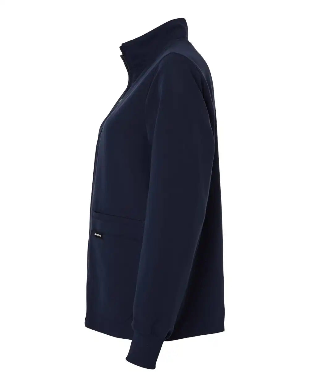 Jaanuu W60001 Women’s Ceri Essential Full-zip 6-pocket Scrub Jacket - Midnight Navy