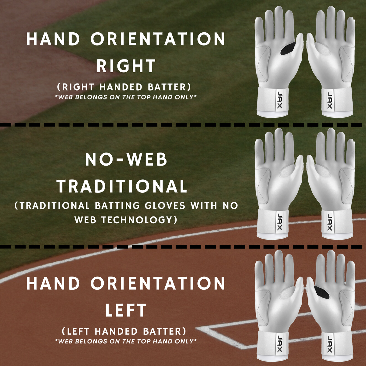 Jax Pro Cuff Batting Gloves - Baby Blue