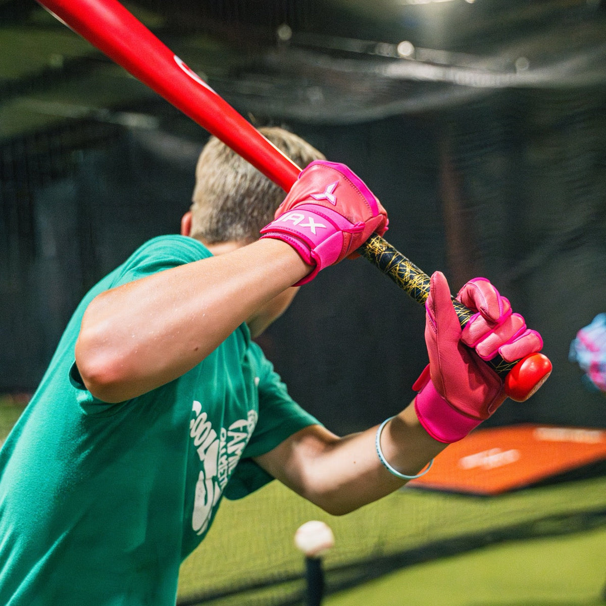 Jax Pro Cuff Batting Gloves - Pink
