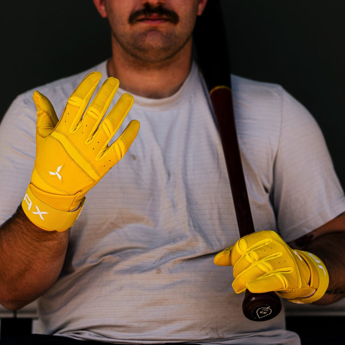Jax Pro Cuff Batting Gloves - Yellow