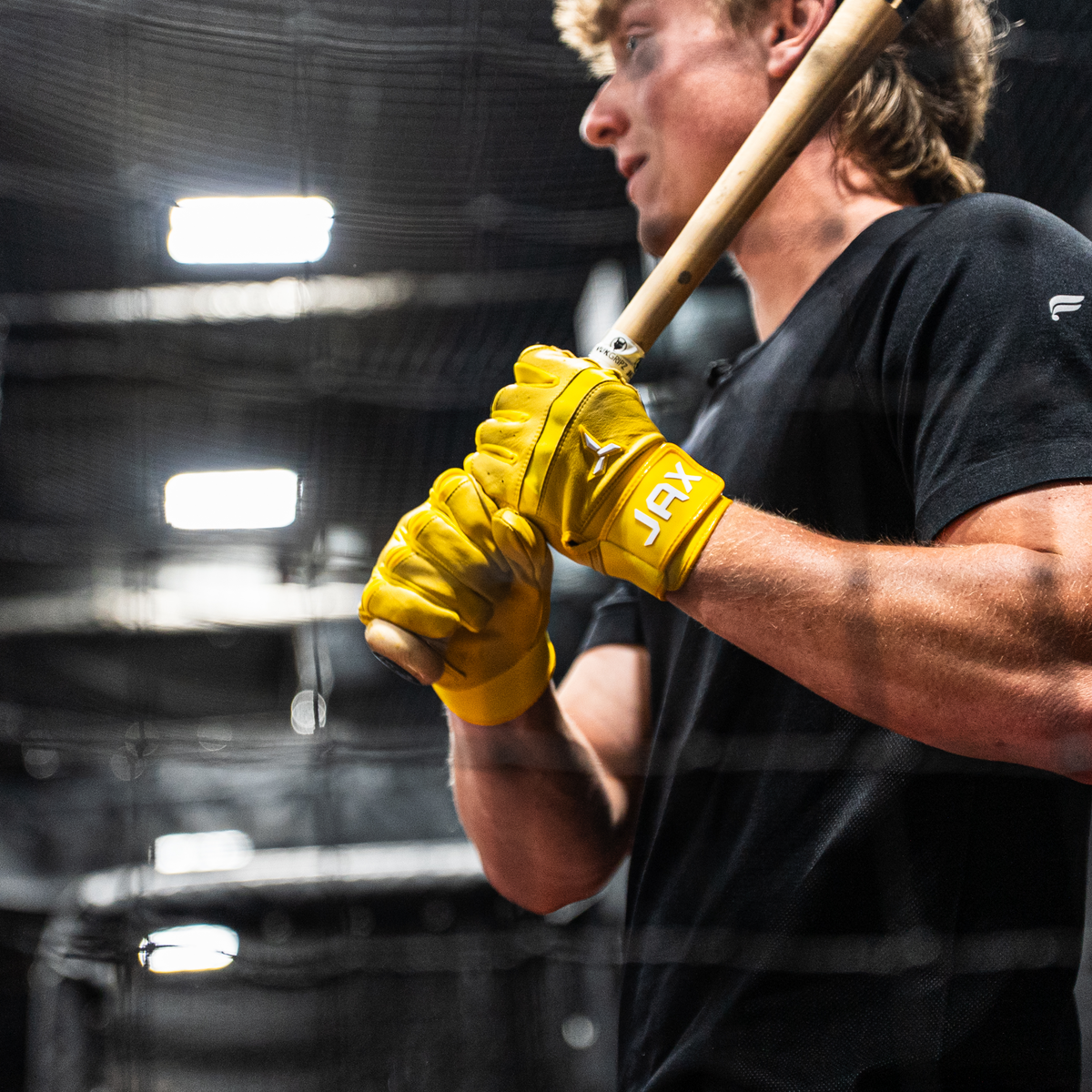 Jax Pro Cuff Batting Gloves - Yellow