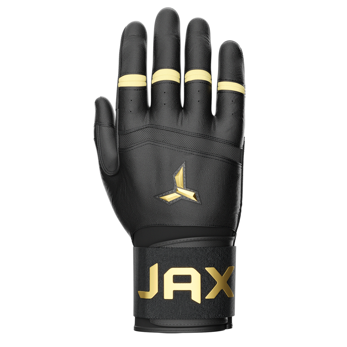 Jax Strap Cuff Batting Gloves - Black and Gold