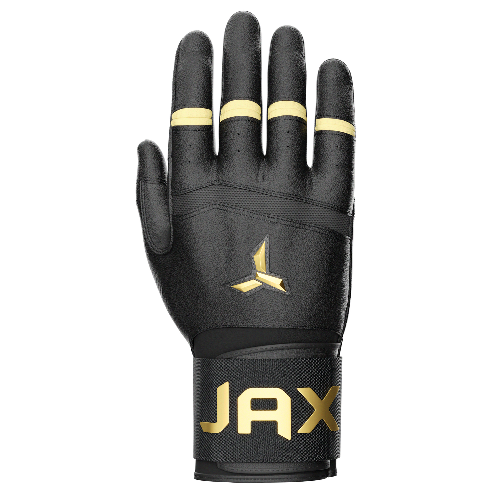 Jax Strap Cuff Batting Gloves - Black and Gold