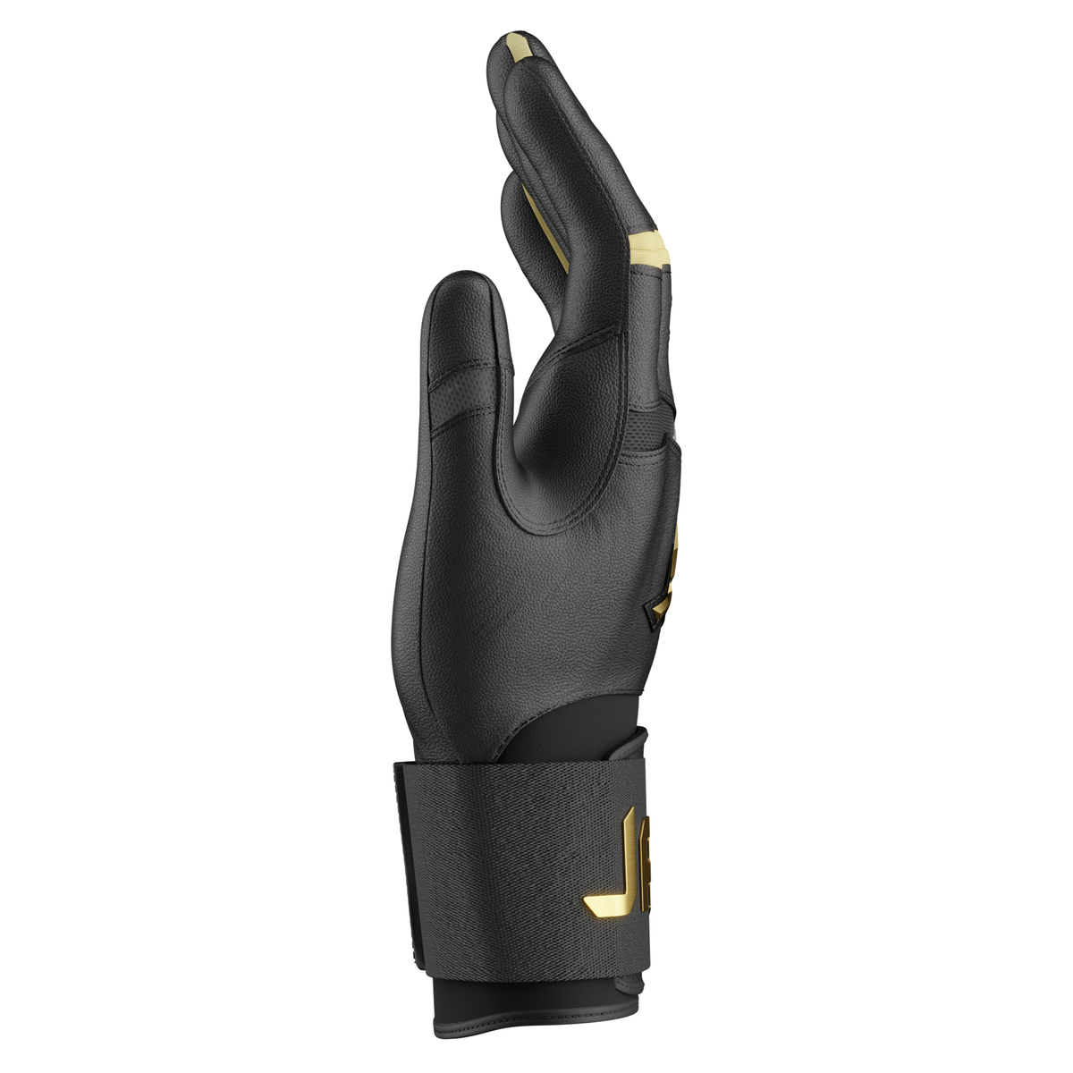 Jax Strap Cuff Batting Gloves - Black and Gold