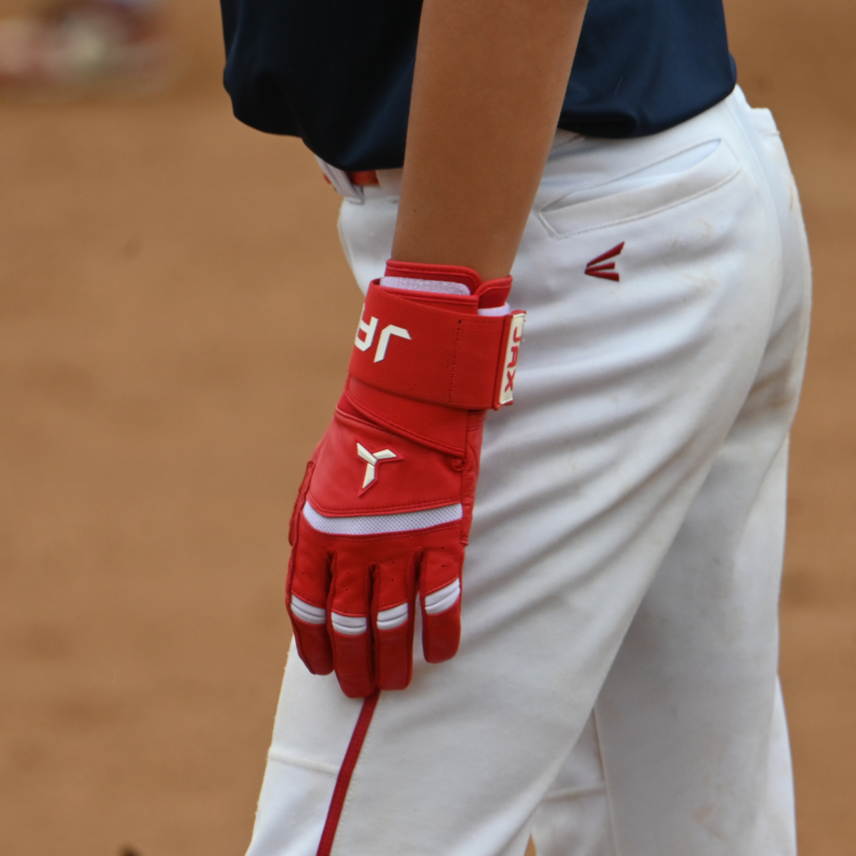 Jax Strap Cuff Batting Gloves - Cherry Red