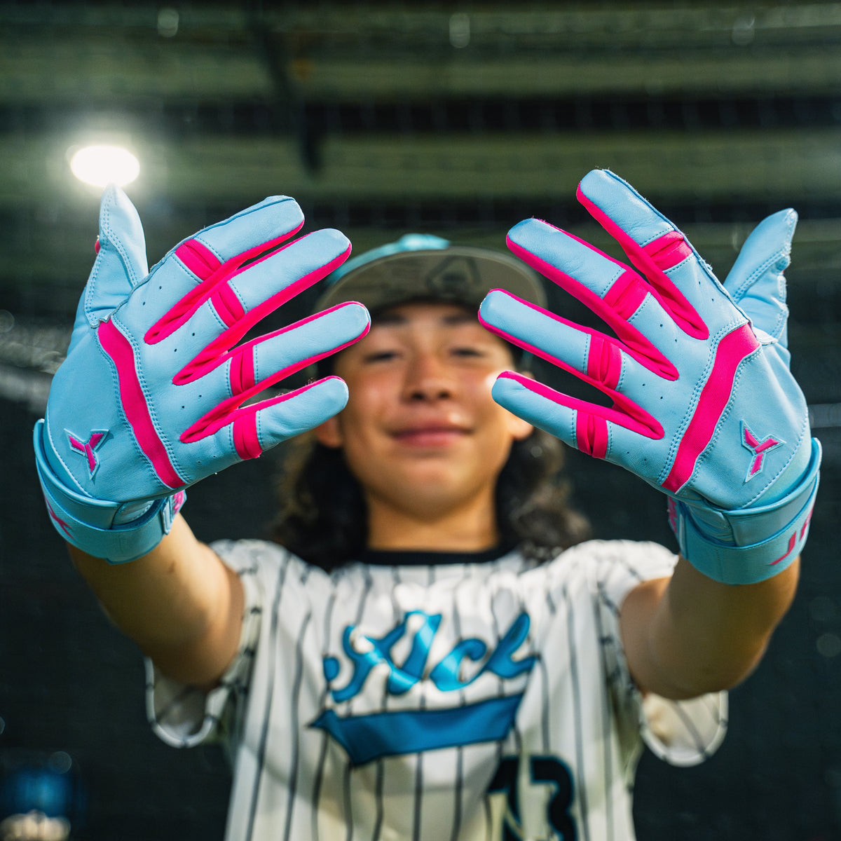Jax Strap Cuff Batting Gloves - Cotton Candy