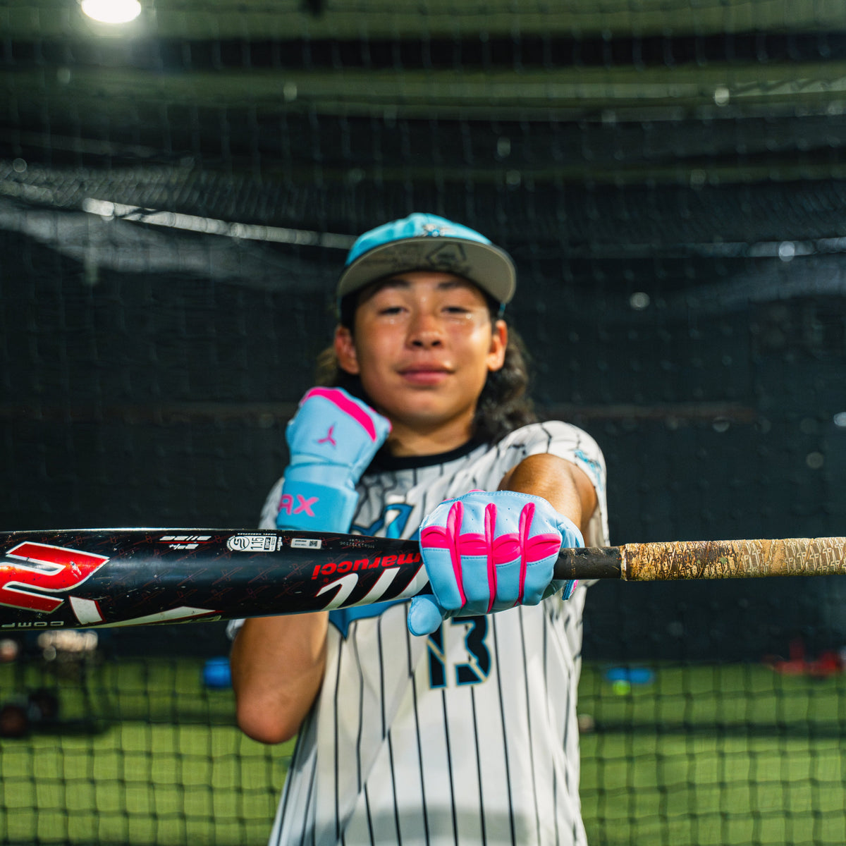 Jax Strap Cuff Batting Gloves - Cotton Candy