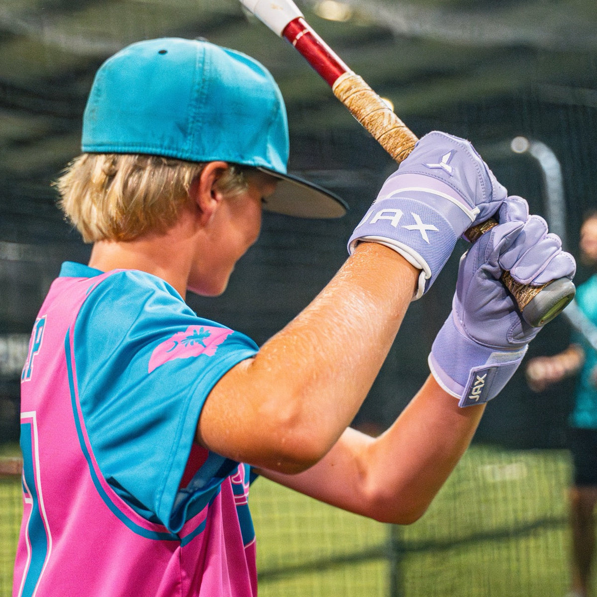 Jax Strap Cuff Batting Gloves - Double Lavender Purple