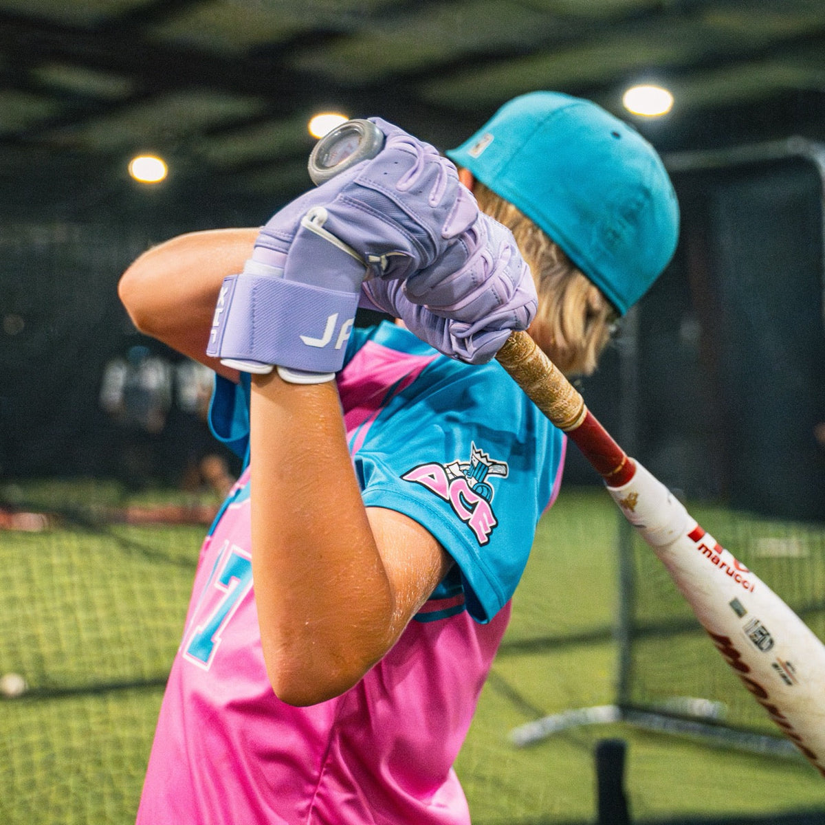 Jax Strap Cuff Batting Gloves - Double Lavender Purple