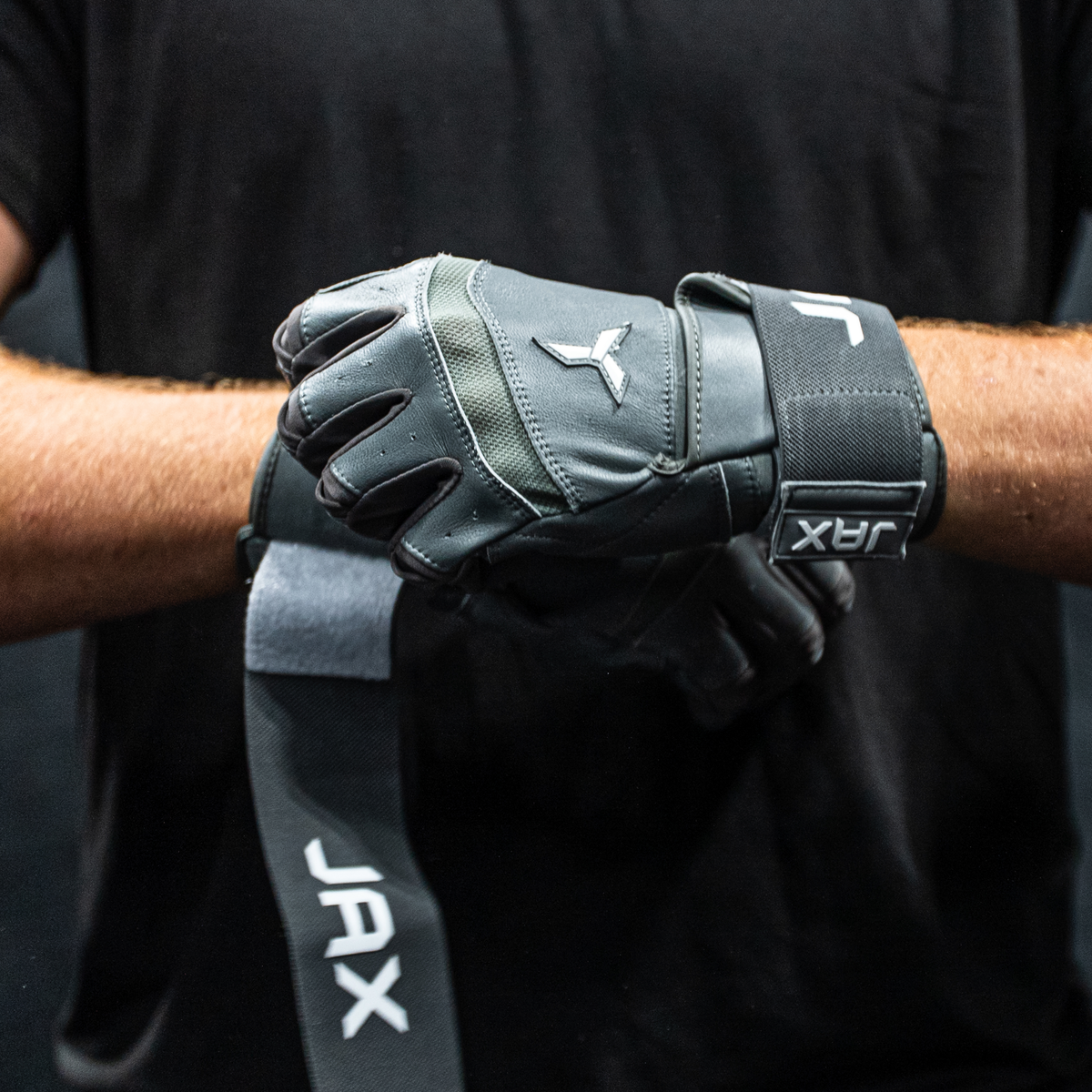 Jax Strap Cuff Batting Gloves - Gray