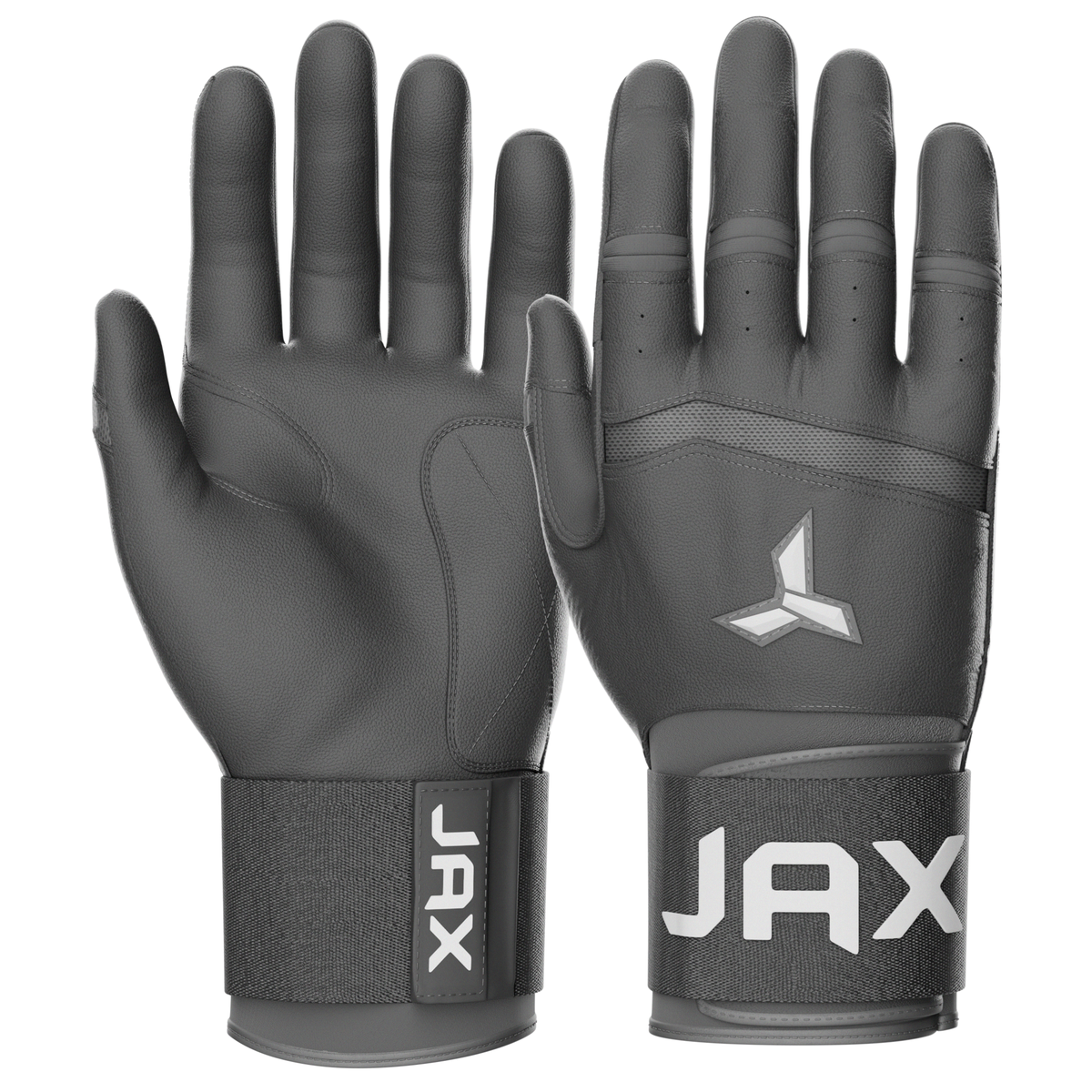 Jax Strap Cuff Batting Gloves - Gray