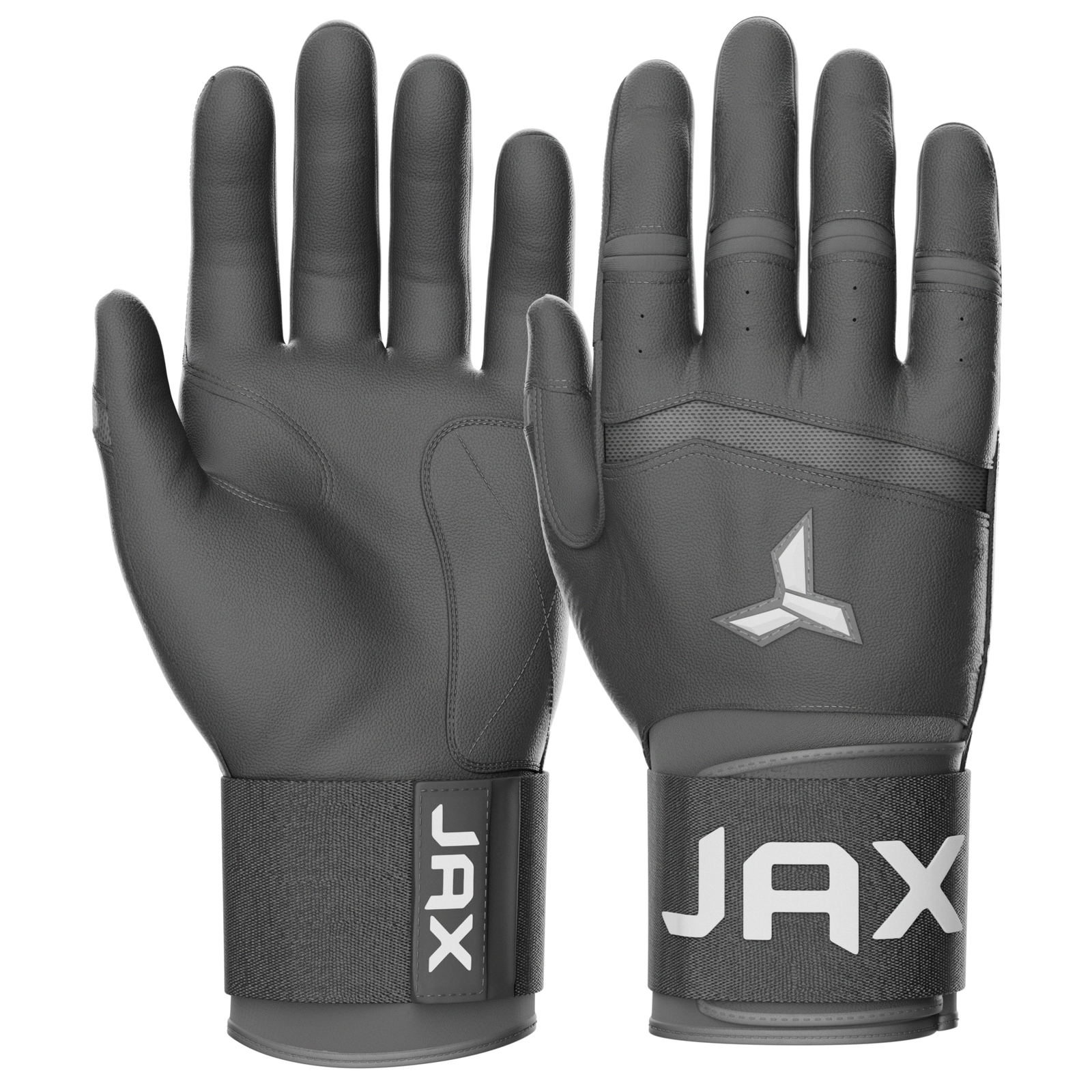 Jax Strap Cuff Batting Gloves - Gray