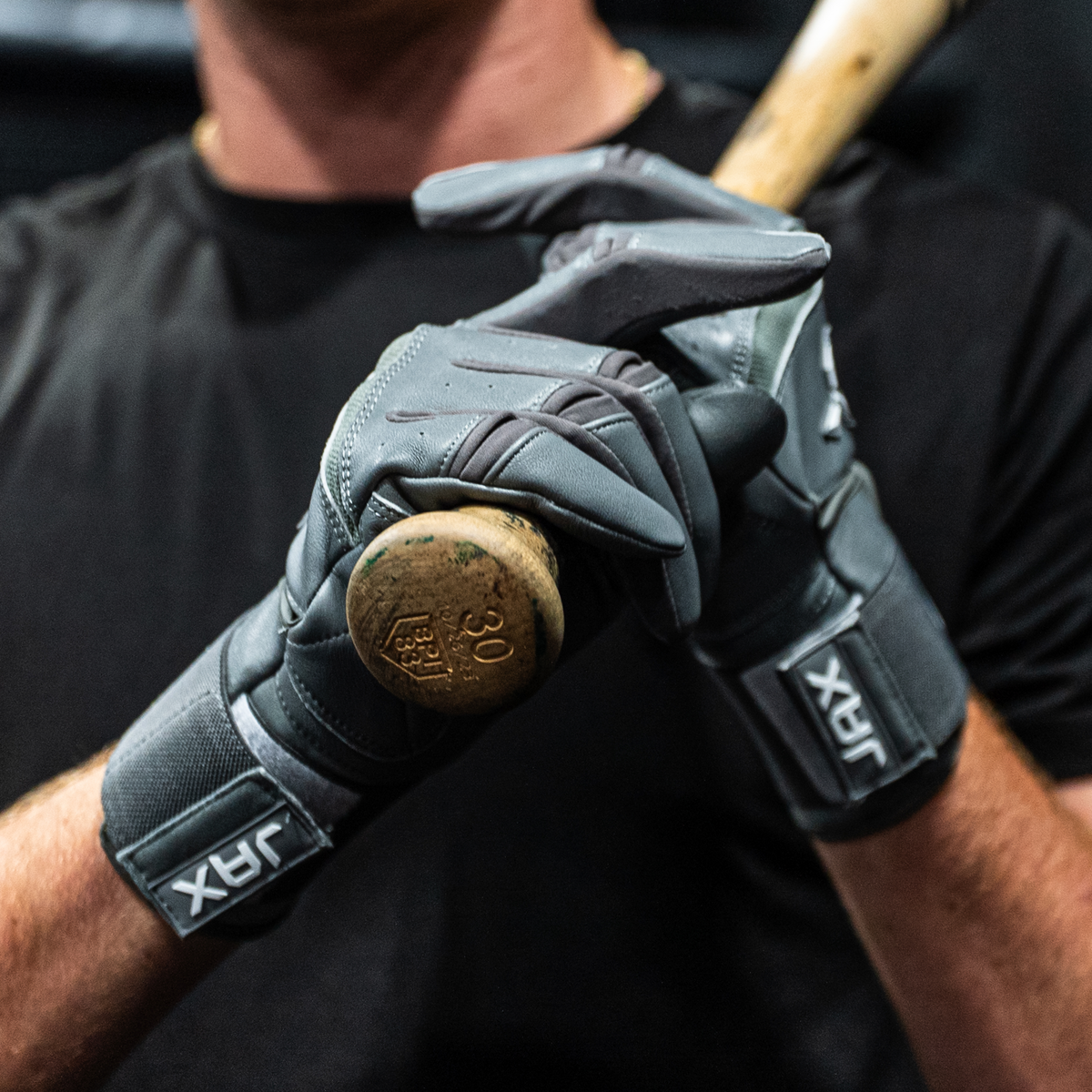Jax Strap Cuff Batting Gloves - Gray