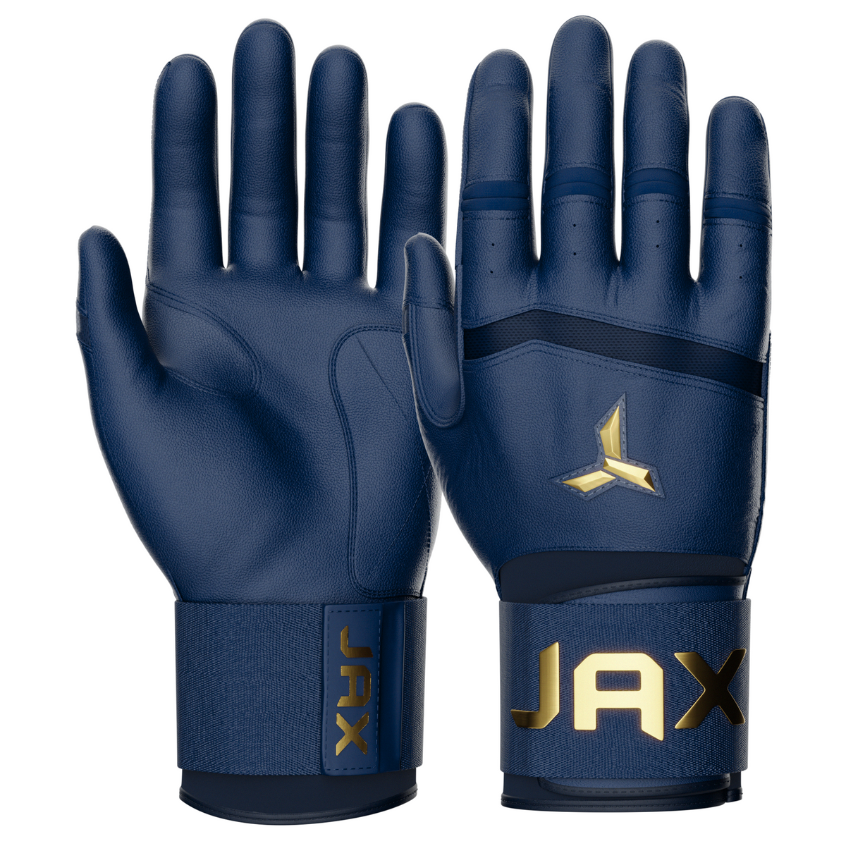 Jax Strap Cuff Batting Gloves - Navy Blue