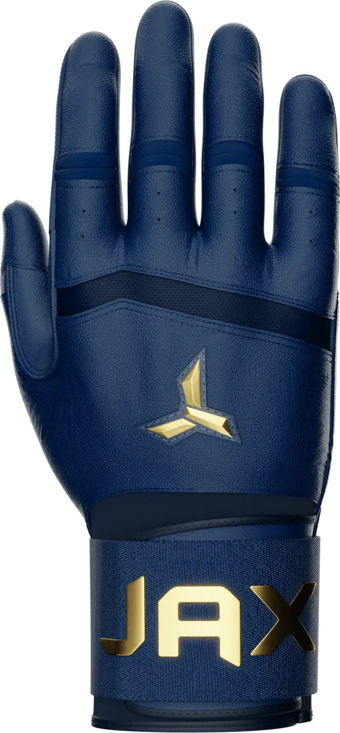 Jax Strap Cuff Batting Gloves - Navy Blue