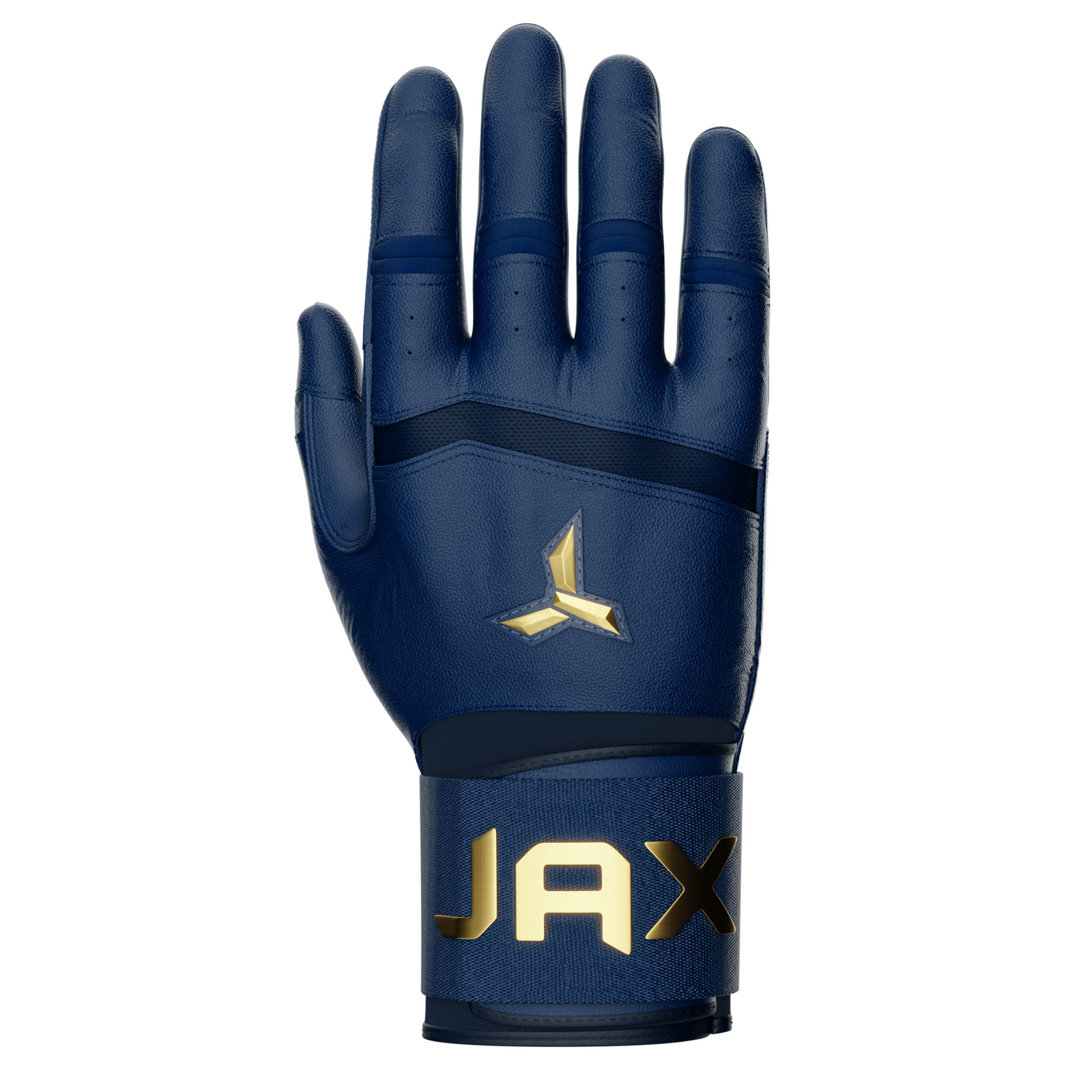 Jax Strap Cuff Batting Gloves - Navy Blue