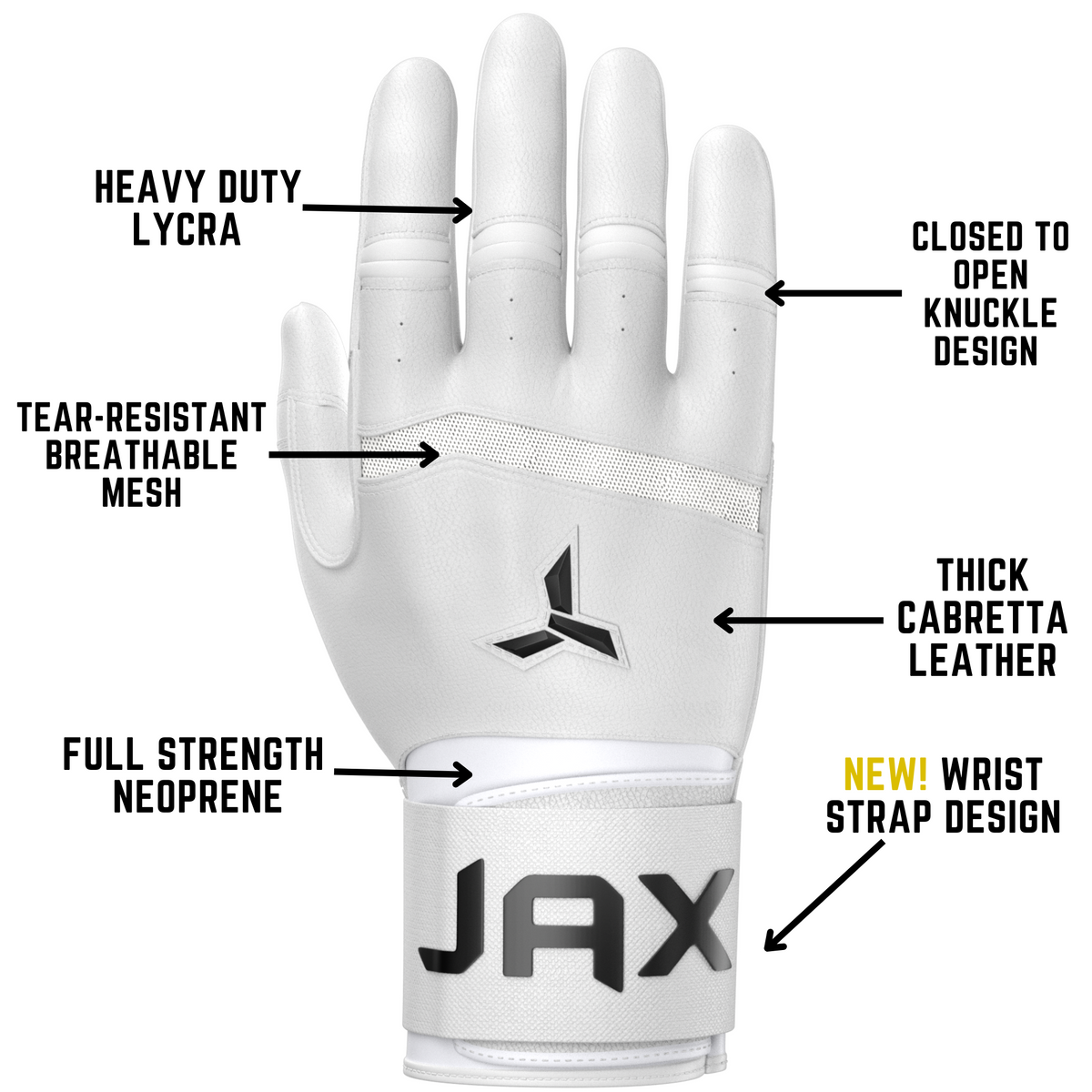 Jax Strap Cuff Batting Gloves - Usa