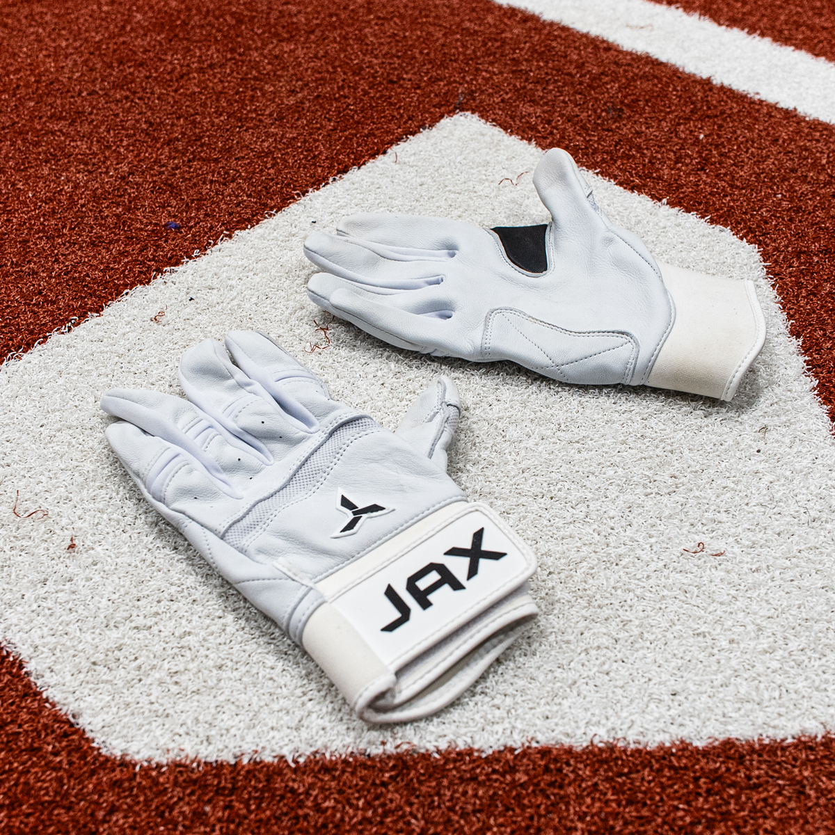 Jax Strap Cuff Batting Gloves - White