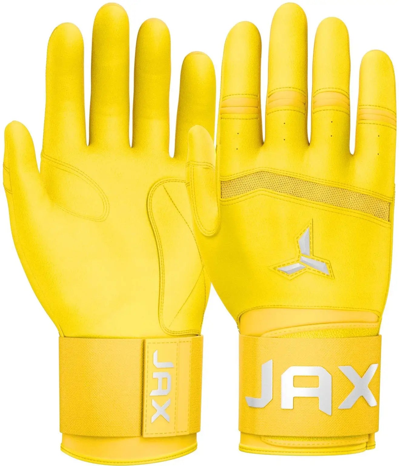 Jax Strap Cuff Batting Gloves - Yellow
