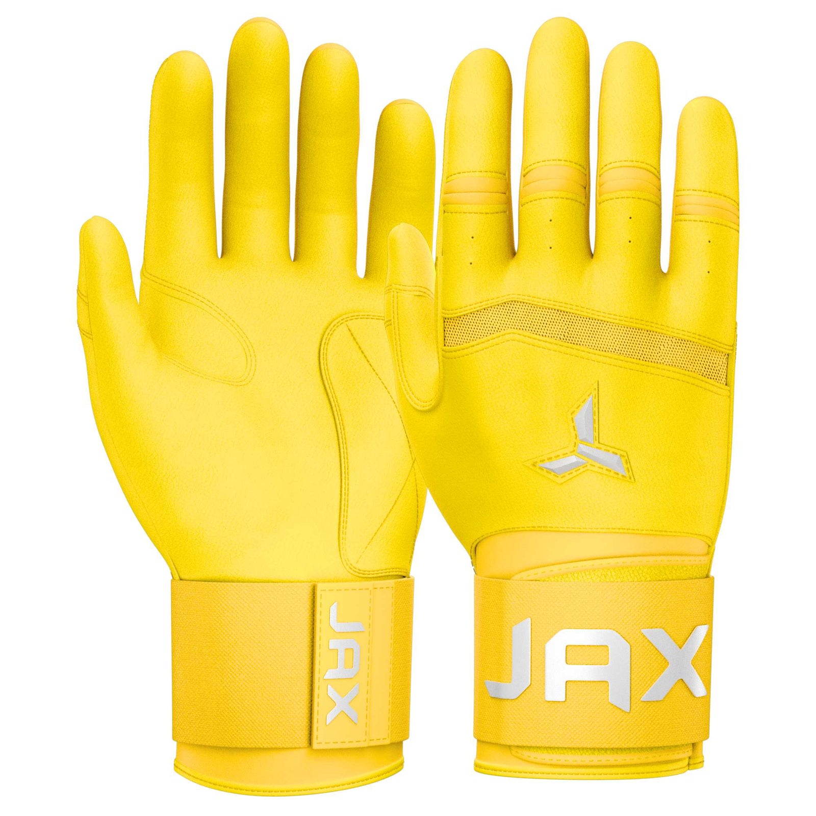 Jax Strap Cuff Batting Gloves - Yellow