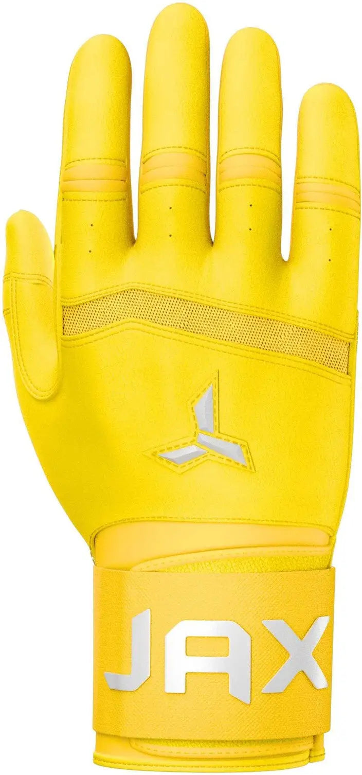 Jax Strap Cuff Batting Gloves - Yellow