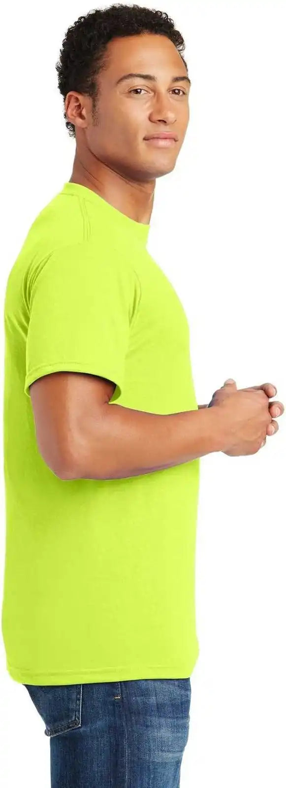 Jerzees 21m Dri Power Sport 100% Polyester t Shirt Safety Green