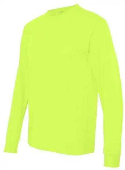 Jerzees 21mlr Dri-power Performance Long Sleeve T-shirt - Safety Green
