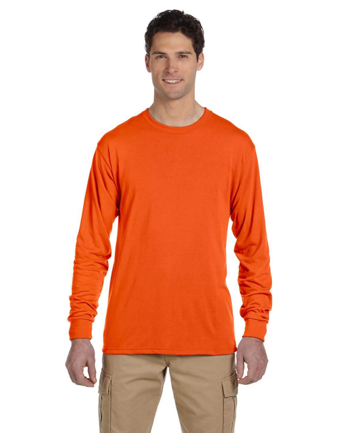 Jerzees 21mlr Dri-power® Performance Long Sleeve T-shirt - Safety Orange