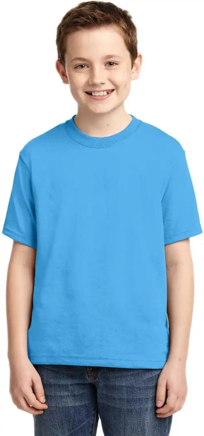 Jerzees 29b Youth Dri-power 50/50 Cotton/poly T-shirt - Aquatic Blue